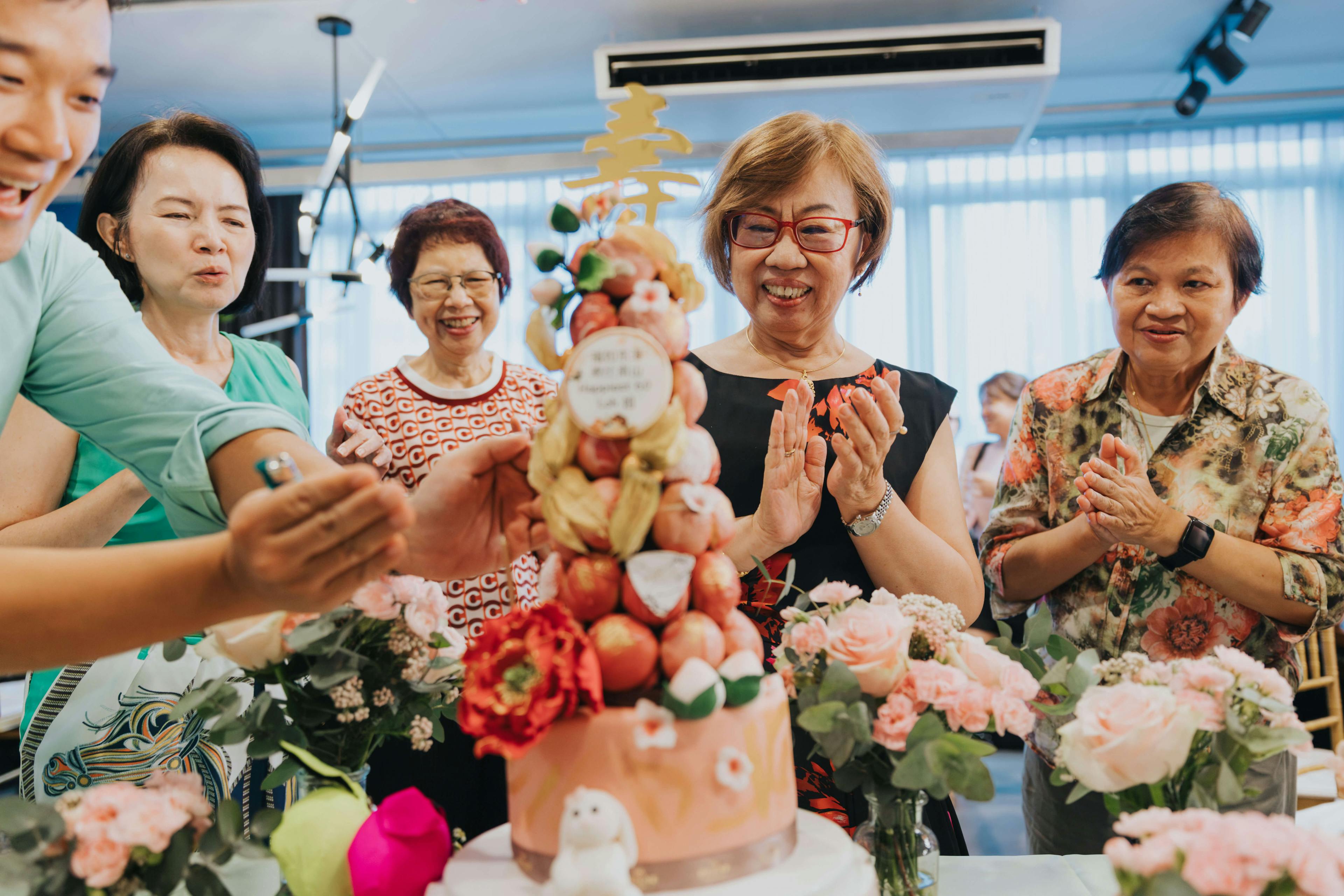 60-year-old surprise birthday party celebration in singapore